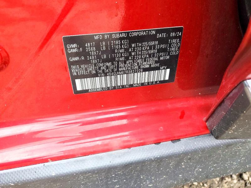49301636 :رقم المزاد ، 4S4GUHM67R3827226 vin ، 2024 Subaru Crosstrek مزاد بيع