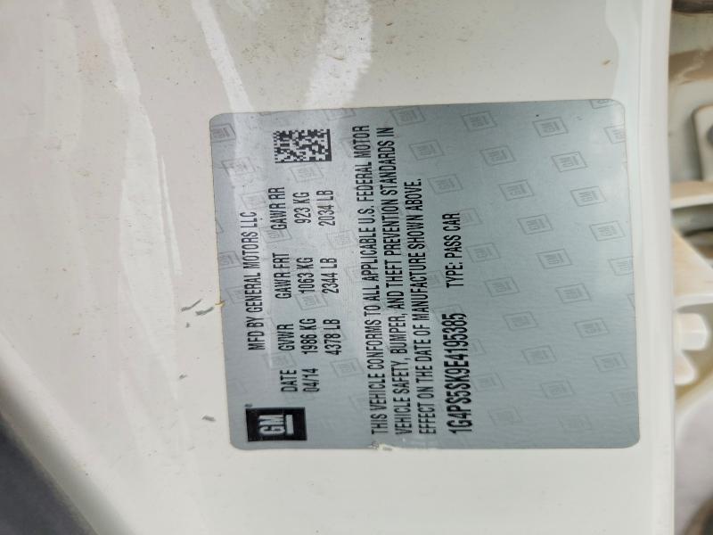 2014 Buick Verano მანქანა იყიდება აუქციონზე, vin: 1G4PS5SK9E4195385, აუქციონის ნომერი: 50071686