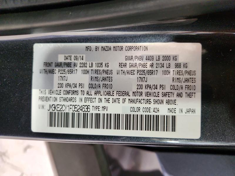 Aukcja sprzedaży 2015 Mazda Cx-5, vin: JM3KE2CY1F0524636, numer aukcji: 48364686