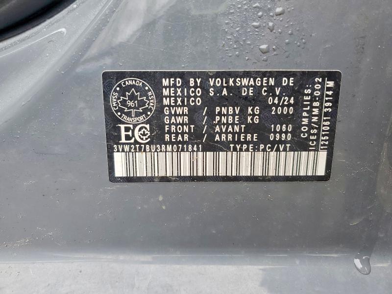 Aukcja sprzedaży 2024 Volkswagen Jetta, vin: 3VW2T7BU3RM071841, numer aukcji: 49980066
