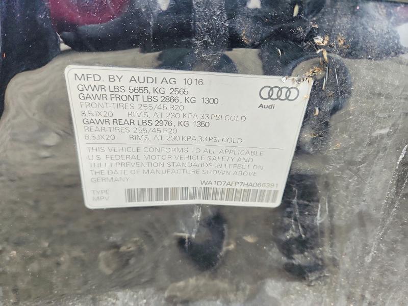 Продаж на аукціоні авто 2017 Audi Q5, vin: WA1D7AFP7HA066391, номер лоту: 50739436