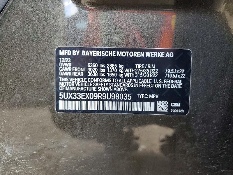 Aukcja sprzedaży 2024 Bmw X6, vin: 5UX33EX09R9U98035, numer aukcji: 51353336