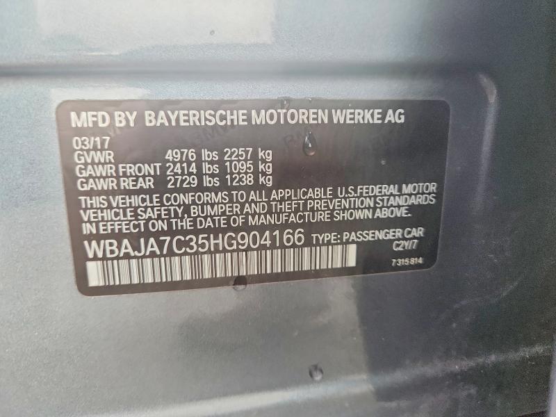 Продажа на аукционе авто 2017 Bmw 530, vin: WBAJA7C35HG904166, номер лота: 51780936