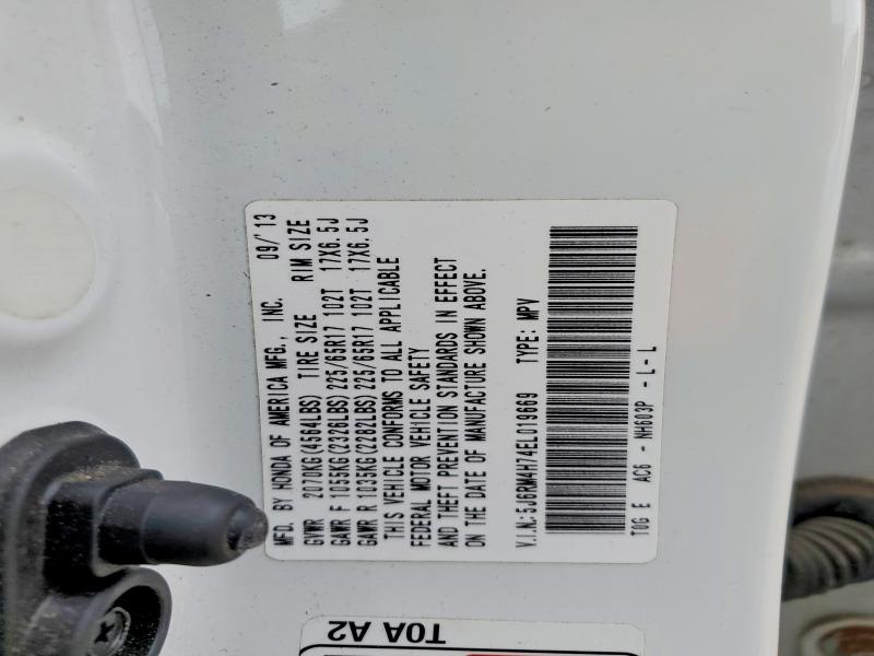 Продажа на аукционе авто 2014 Honda Cr-v, vin: 5J6RM4H74EL019669, номер лота: 50974776