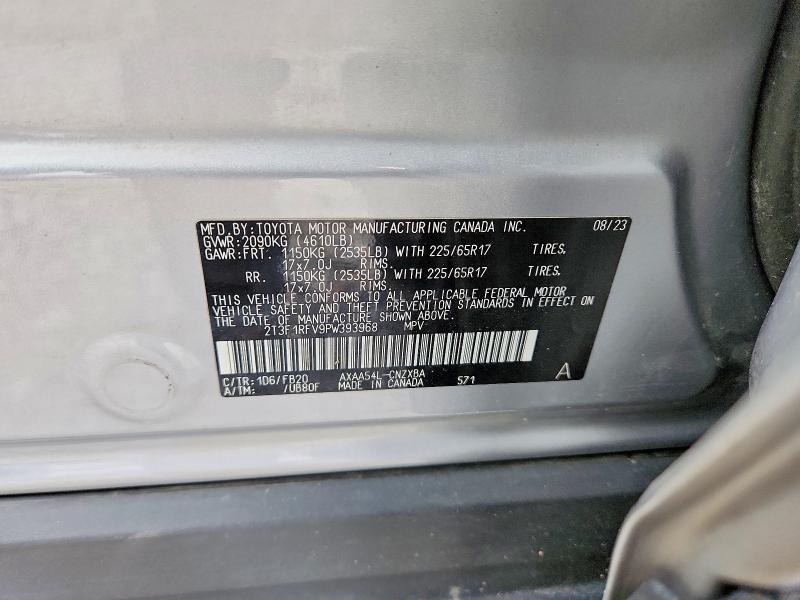Продажа на аукционе авто 2023 Toyota Rav4, vin: 2T3F1RFV9PW393968, номер лота: 51354336
