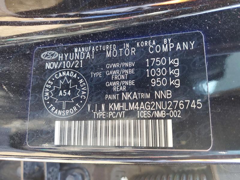2022 Hyundai Elantra მანქანა იყიდება აუქციონზე, vin: KMHLM4AG2NU276745, აუქციონის ნომერი: 50344426