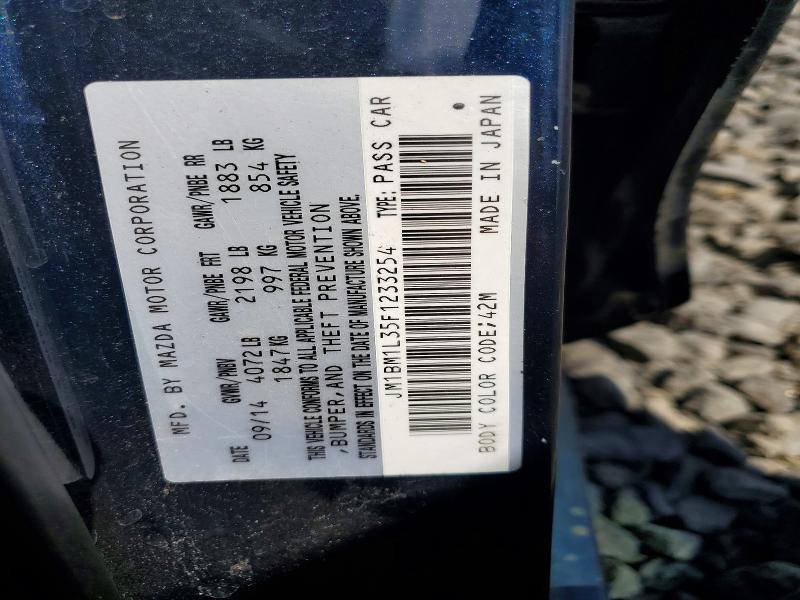 2015 Mazda 3 მანქანა იყიდება აუქციონზე, vin: JM1BM1L35F1233254, აუქციონის ნომერი: 51589576