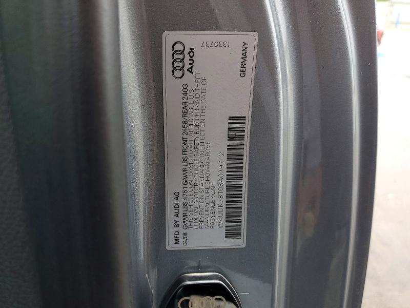 Aukcja sprzedaży 2008 Audi A4, vin: WAUDK78T08A039712, numer aukcji: 50475956