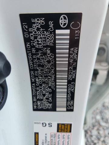 2021 Toyota Corolla მანქანა იყიდება აუქციონზე, vin: JTDEPMAE9MJ170747, აუქციონის ნომერი: 50733746