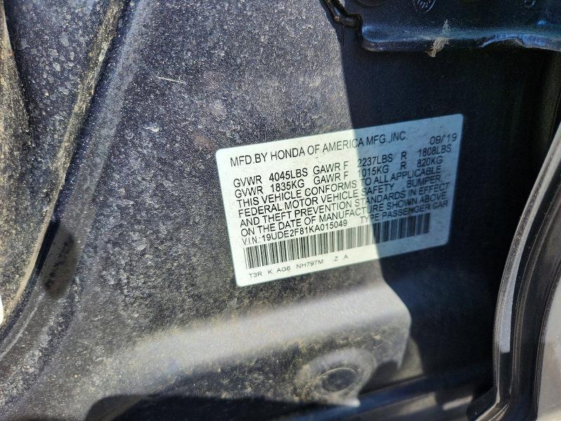 Продаж на аукціоні авто 2019 Acura Ilx, vin: 19UDE2F81KA015049, номер лоту: 50619256