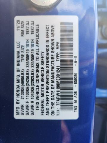 Продаж на аукціоні авто 2021 Honda Cr-v, vin: 7FARW1H90ME001241, номер лоту: 48321626