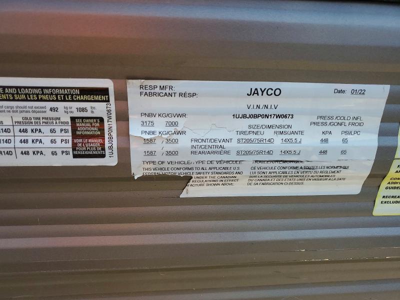 Продаж на аукціоні авто 2022 Jayco Jay Flight Series, vin: 1UJBJ0BP0N17W0673, номер лоту: 51114666