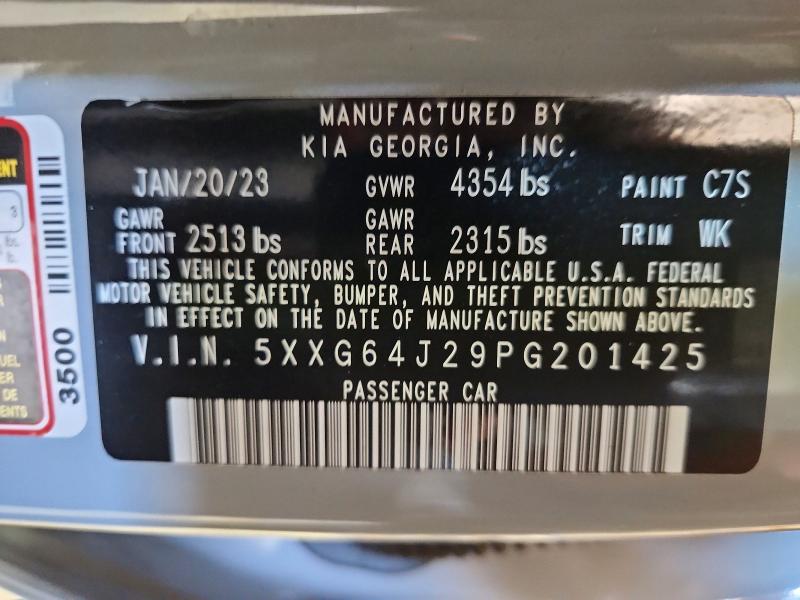 Aukcja sprzedaży 2023 Kia K5, vin: 5XXG64J29PG201425, numer aukcji: 50844976