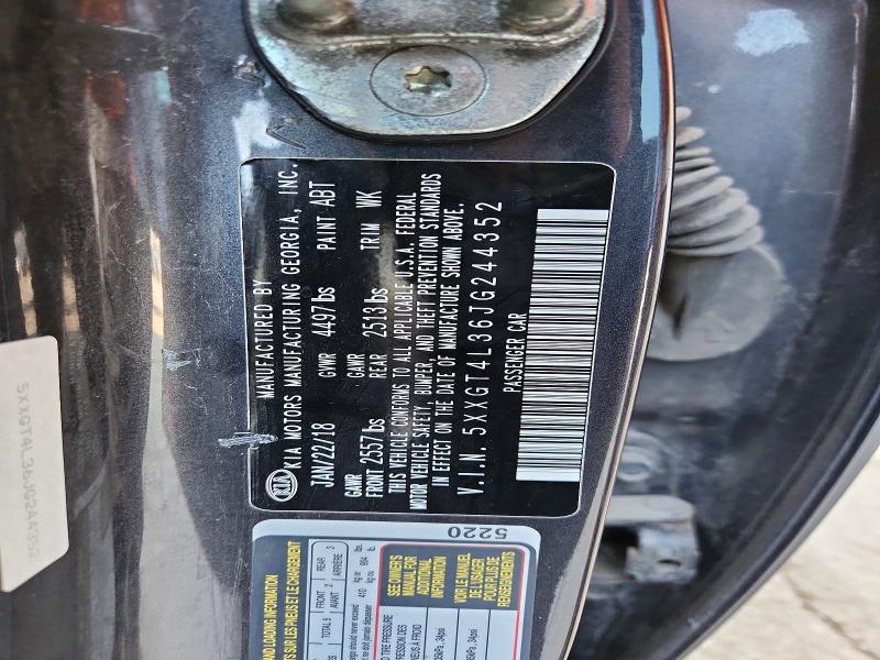 50809416 :رقم المزاد ، 5XXGT4L36JG244352 vin ، 2018 Kia Optima مزاد بيع