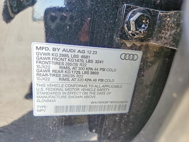 Aukcja sprzedaży 2024 Audi Q7, vin: WA1WXBF76RD009078, numer aukcji: 50076966