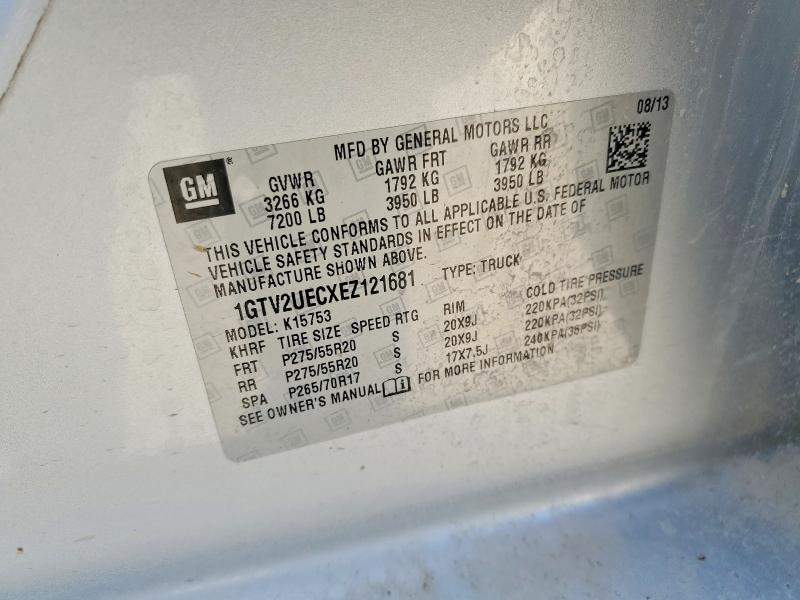 48675286 :رقم المزاد ، 1GTV2UECXEZ121681 vin ، 2014 Gmc Sierra مزاد بيع