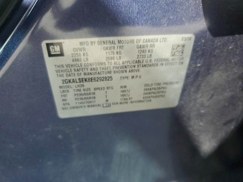 Продажа на аукционе авто 2014 Gmc Terrain, vin: 2GKALSEK8E6292825, номер лота: 47786036