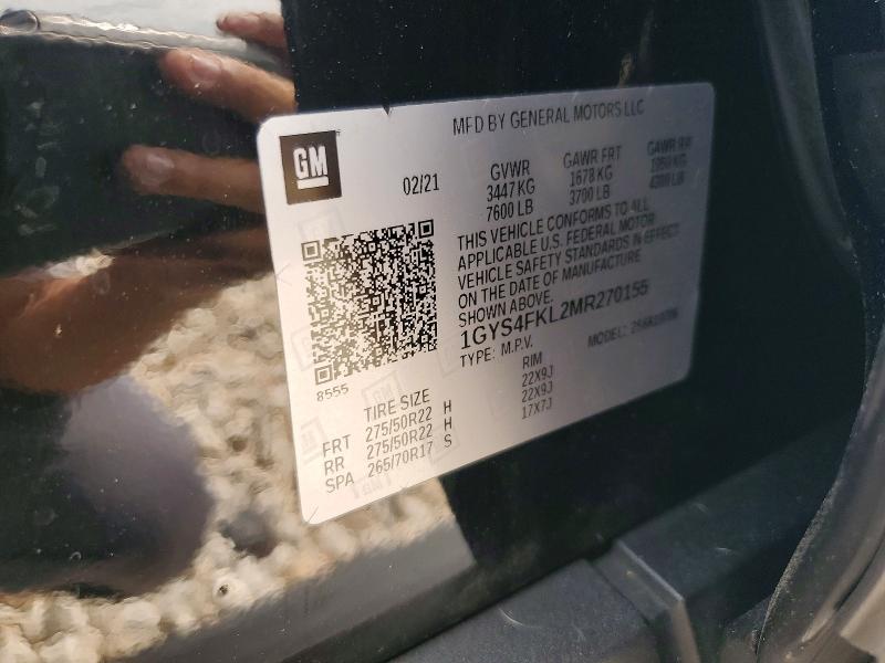 2021 Cadillac Escalade მანქანა იყიდება აუქციონზე, vin: 1GYS4FKL2MR270155, აუქციონის ნომერი: 49423406