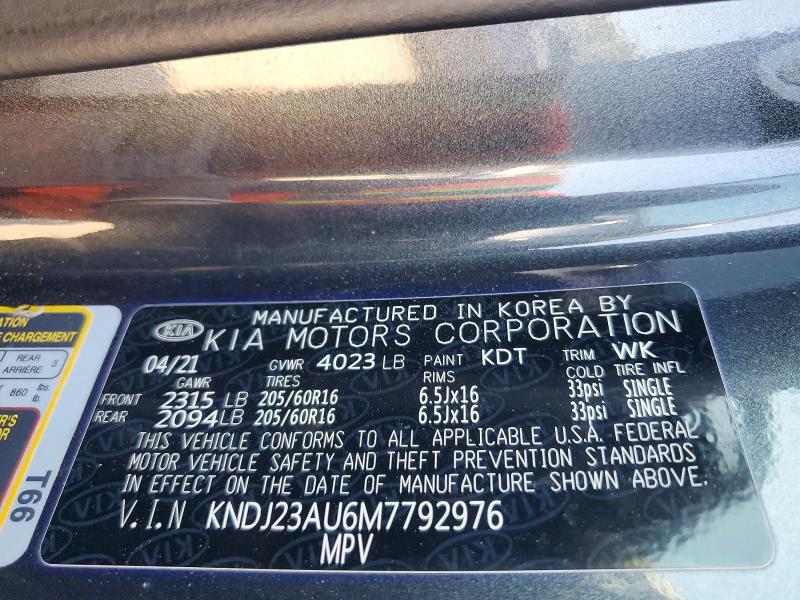 Продаж на аукціоні авто 2021 Kia Soul, vin: KNDJ23AU6M7792976, номер лоту: 49743036