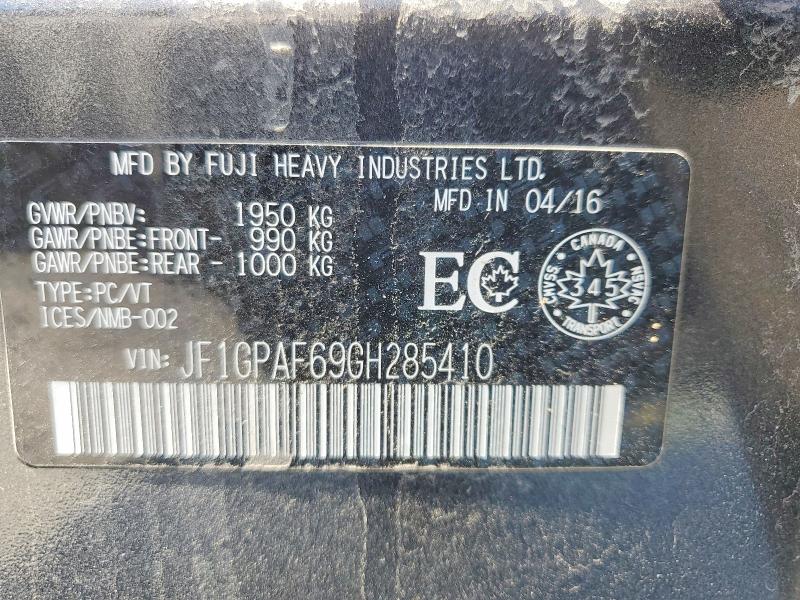 Продаж на аукціоні авто 2016 Subaru Impreza, vin: JF1GPAF69GH285410, номер лоту: 48646786