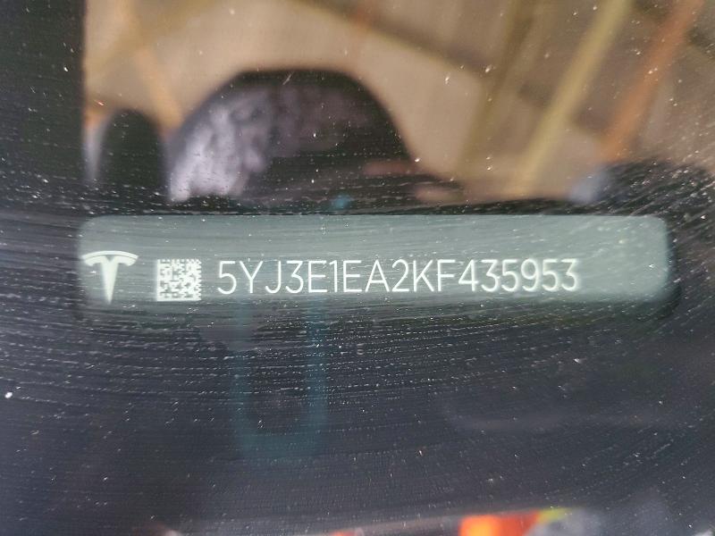 48691776 :رقم المزاد ، 5YJ3E1EA2KF435953 vin ، 2019 Tesla Model 3 مزاد بيع