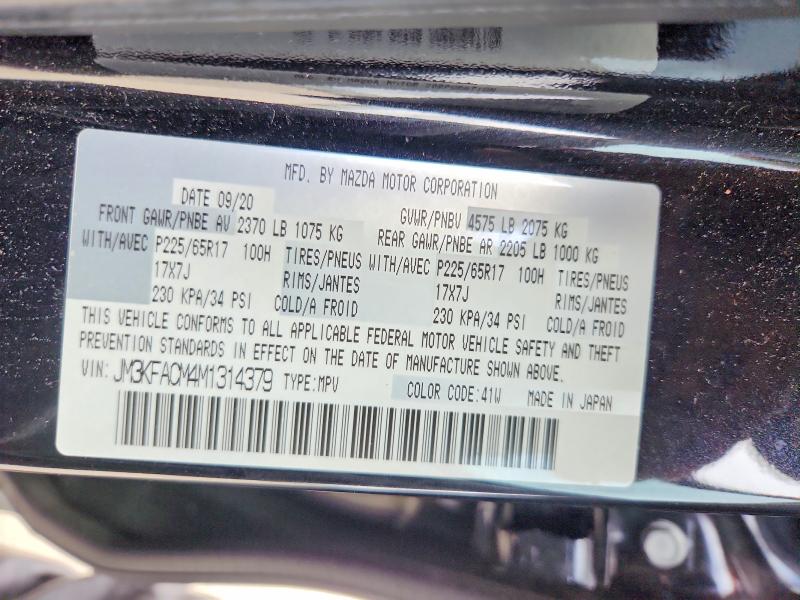 Aukcja sprzedaży 2021 Mazda Cx-5, vin: JM3KFACM4M1314379, numer aukcji: 49722726