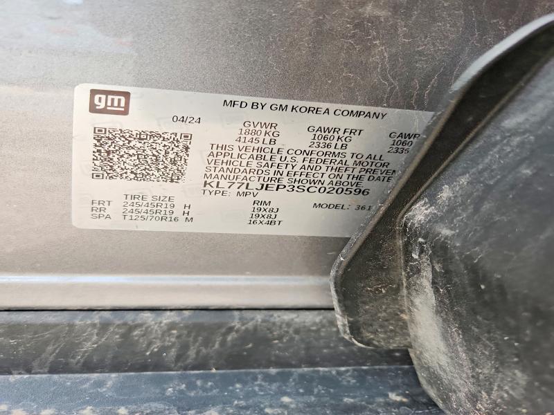 Aukcja sprzedaży 2025 Chevrolet Trax, vin: KL77LJEP3SC020596, numer aukcji: 51142186