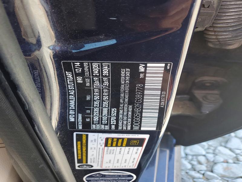 50568556 :رقم المزاد ، WDCGG5HB2FG389778 vin ، 2015 Mercedes-benz Glk مزاد بيع