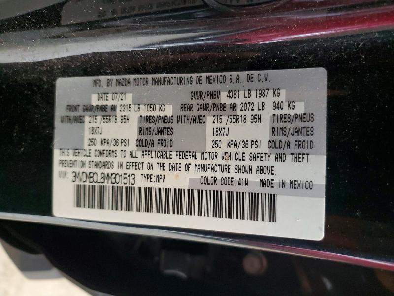 2021 Mazda Cx-30 მანქანა იყიდება აუქციონზე, vin: 3MVDMBCL8MM301513, აუქციონის ნომერი: 51411106