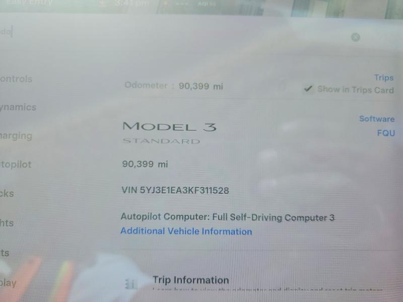 49180196 :رقم المزاد ، 5YJ3E1EA3KF311528 vin ، 2019 Tesla Model 3 مزاد بيع