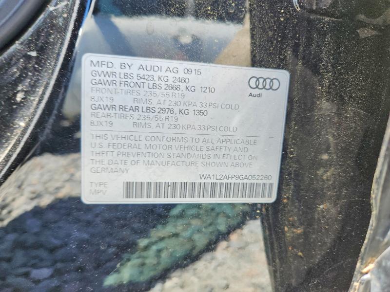 Продаж на аукціоні авто 2016 Audi Q5, vin: WA1L2AFP9GA052260, номер лоту: 49170546