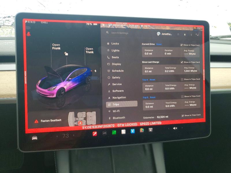 Aukcja sprzedaży 2022 Tesla Model 3, vin: 5YJ3E1EB3NF202872, numer aukcji: 50499636