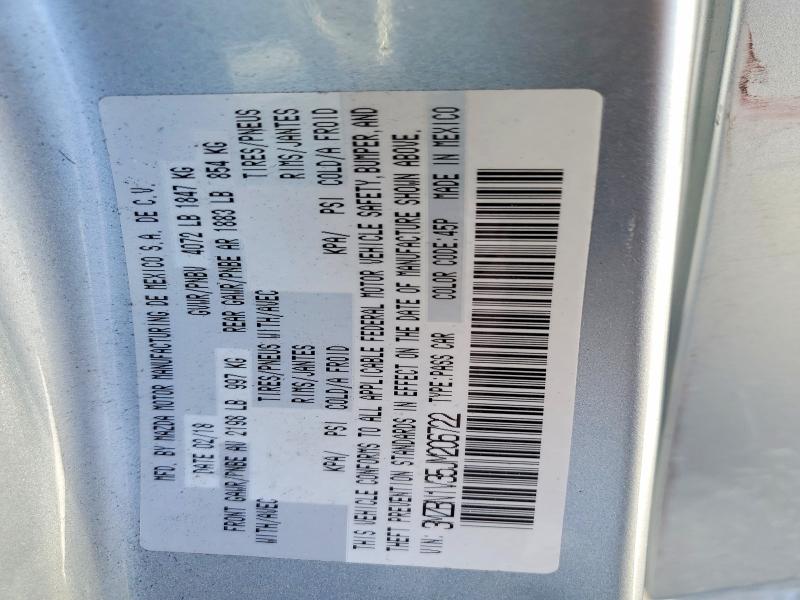 50783076 :رقم المزاد ، 3MZBN1V35JM206722 vin ، 2018 Mazda 3 مزاد بيع