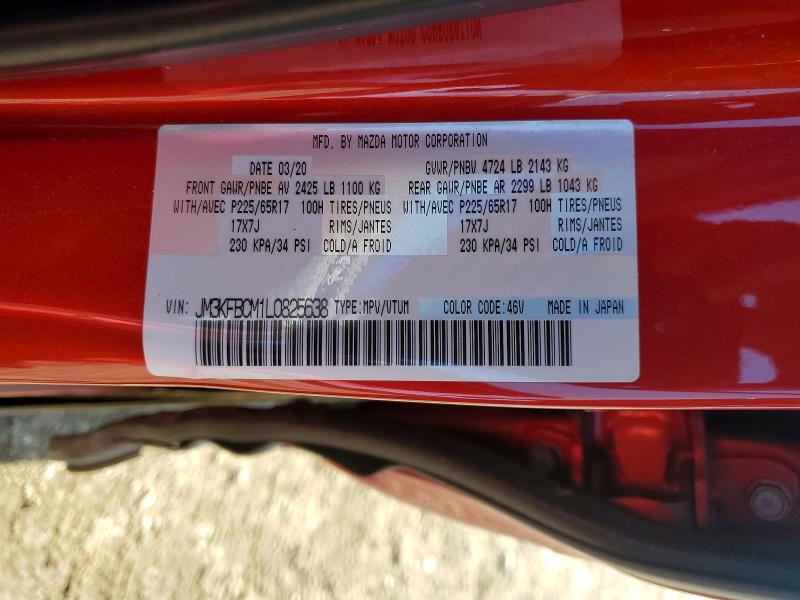 Aukcja sprzedaży 2020 Mazda Cx-5, vin: JM3KFBCM1L0825638, numer aukcji: 50833986