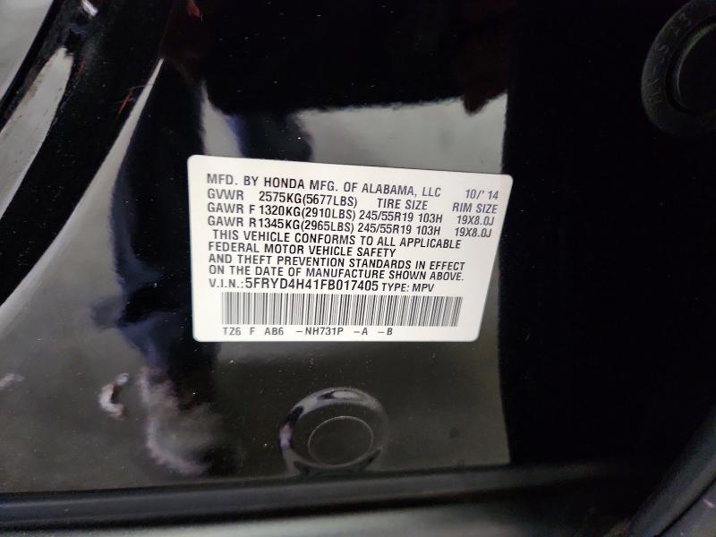 Aukcja sprzedaży 2015 Acura Mdx, vin: 5FRYD4H41FB017405, numer aukcji: 51801336