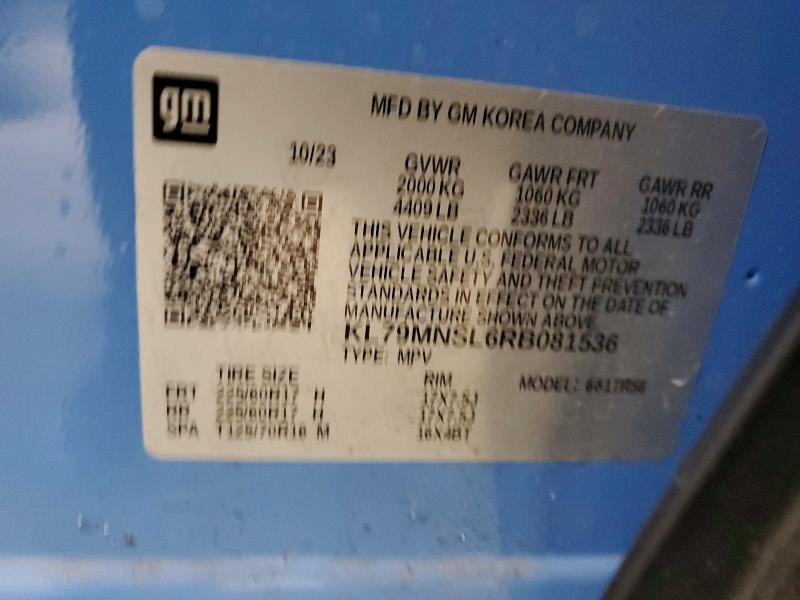 Продаж на аукціоні авто 2024 Chevrolet Trailblazer, vin: KL79MNSL6RB081536, номер лоту: 49660036