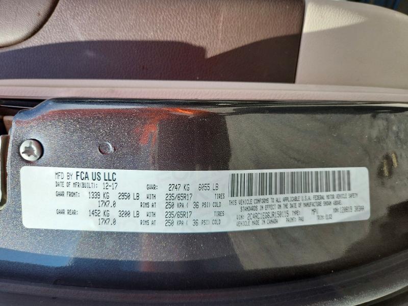 Продажа на аукционе авто 2018 Chrysler Pacifica, vin: 2C4RC1EG6JR150115, номер лота: 49308306