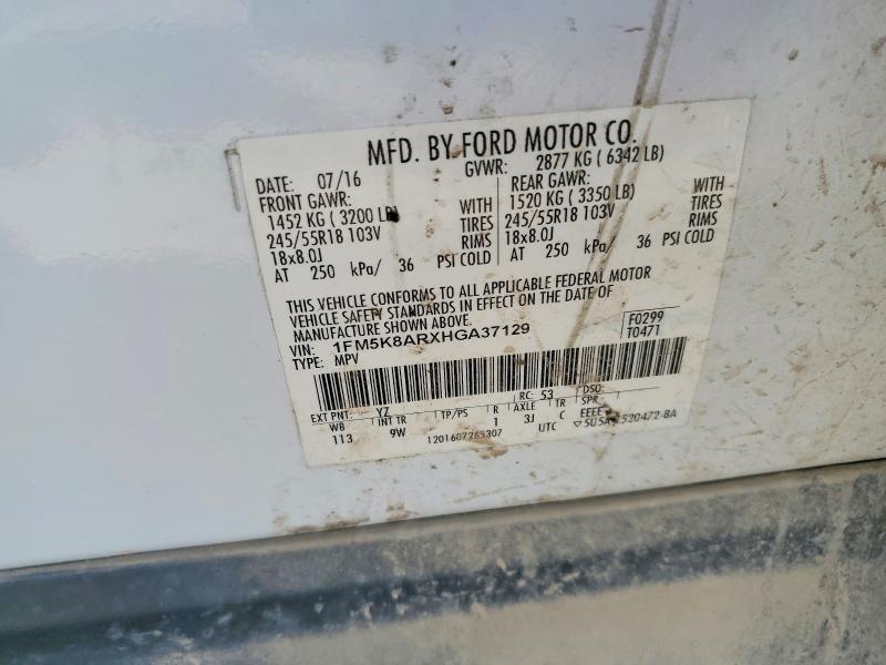 Aukcja sprzedaży 2017 Ford Explorer, vin: 1FM5K8ARXHGA37129, numer aukcji: 49590996