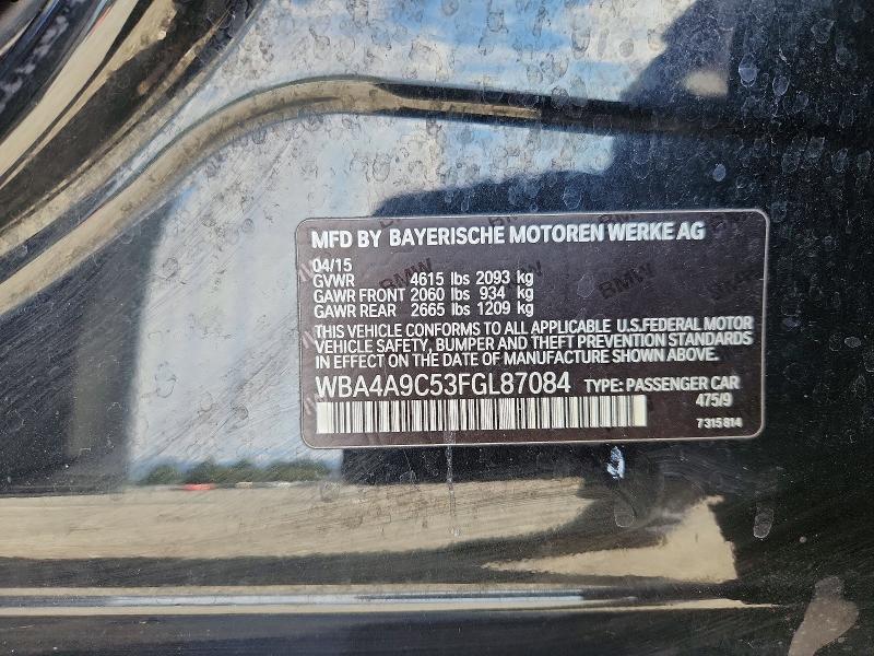 Aukcja sprzedaży 2015 Bmw 428, vin: WBA4A9C53FGL87084, numer aukcji: 50962016