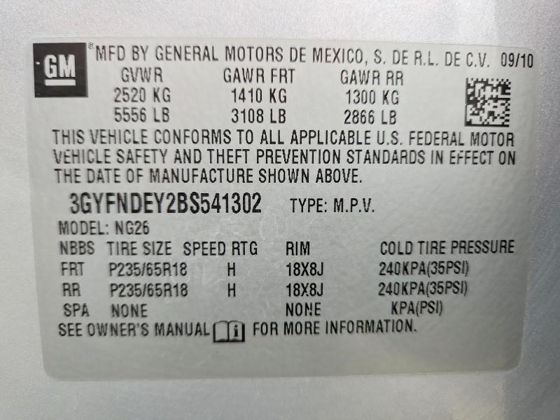 Aukcja sprzedaży 2011 Cadillac Srx, vin: 3GYFNDEY2BS541302, numer aukcji: 48268076