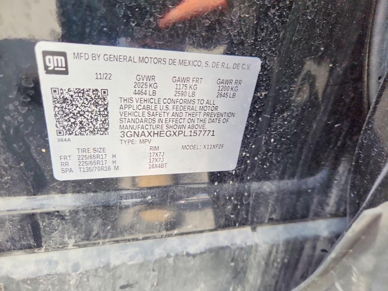 Aukcja sprzedaży 2023 Chevrolet Equinox, vin: 3GNAXHEGXPL157771, numer aukcji: 50429616
