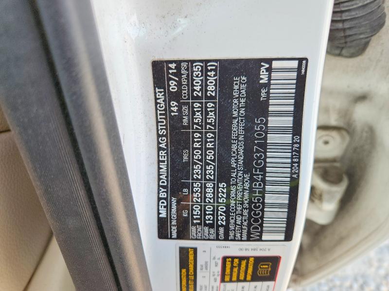 Продаж на аукціоні авто 2015 Mercedes-benz Glk, vin: WDCGG5HB4FG371055, номер лоту: 50551876