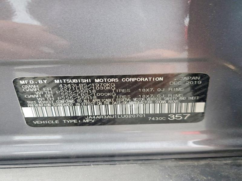 Продаж на аукціоні авто 2020 Mitsubishi Outlander Sport, vin: JA4AR3AU1LU020701, номер лоту: 51484496