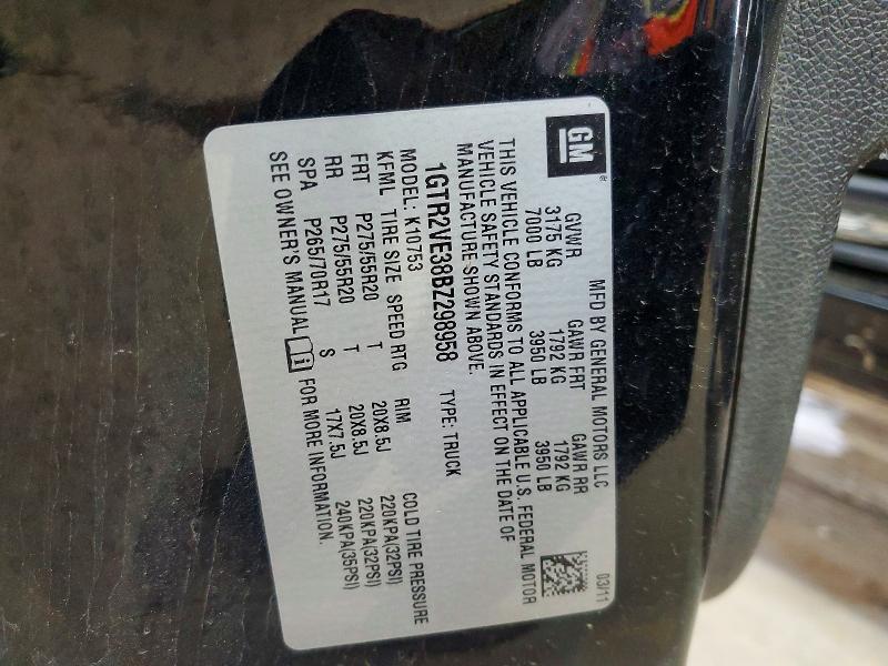 49097436 :رقم المزاد ، 1GTR2VE38BZ298958 vin ، 2011 Gmc Sierra مزاد بيع