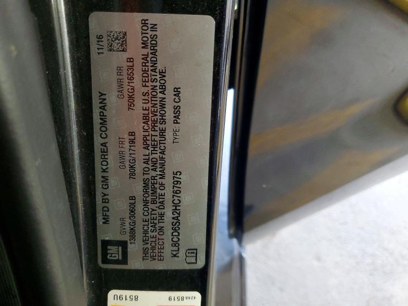 50283276 :رقم المزاد ، KL8CD6SA2HC767975 vin ، 2017 Chevrolet Spark مزاد بيع