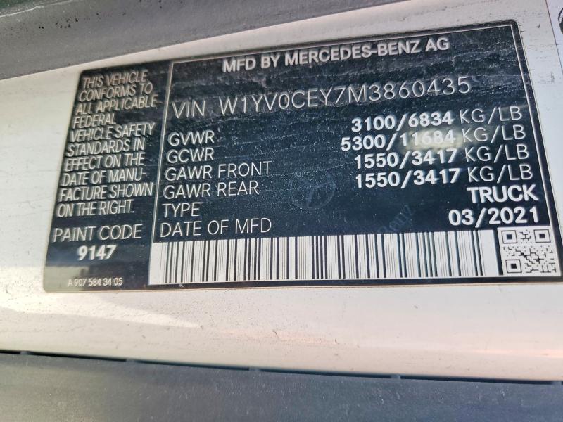 Продажа на аукционе авто 2021 Mercedes Benz Metris, vin: W1YV0CEY7M3860435, номер лота: 48323566