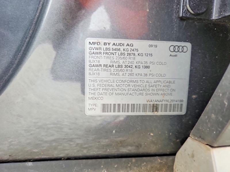 Продажа на аукционе авто 2020 Audi Q5, vin: WA1ANAFYXL2014189, номер лота: 48501236