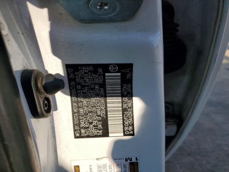50769746 :رقم المزاد ، JTDBU4EE0A9112464 vin ، 2010 Toyota Corolla مزاد بيع