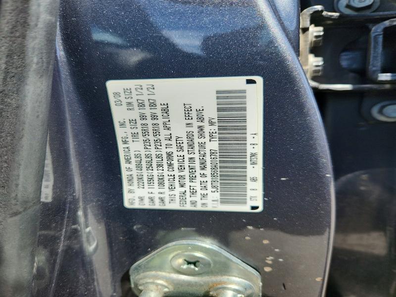 49933796 :رقم المزاد ، 5J8TB18568A016787 vin ، 2008 Acura Rdx مزاد بيع