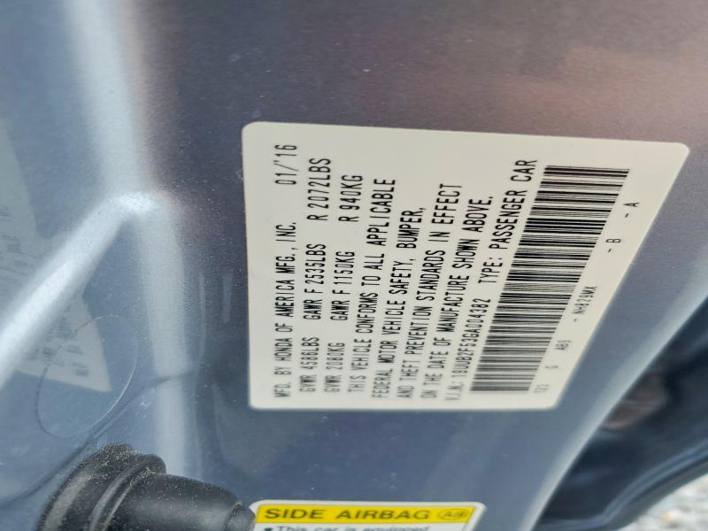 49820016 :رقم المزاد ، 19UUB2F53GA004382 vin ، 2016 Acura Tlx مزاد بيع